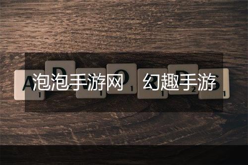 泡泡手游网　幻趣手游
