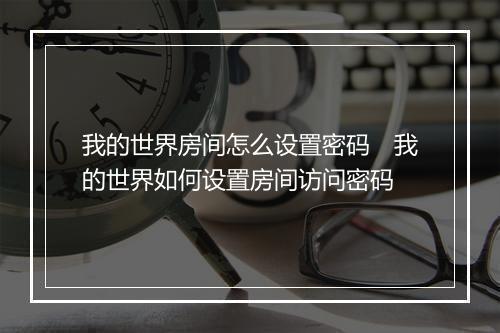 我的世界房间怎么设置密码　我的世界如何设置房间访问密码
